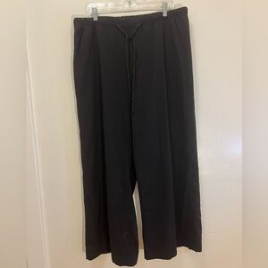 American Eagle Outfitters Large Black Women’s Dress Slacks Wide Leg Drawstring